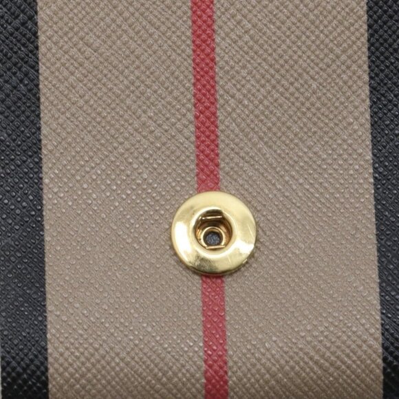 Burberry Halton Striped Canvas Continental Wallet Clutch - Picture 13 of 14